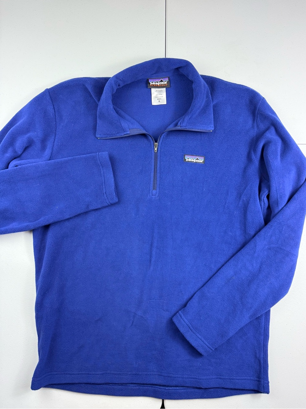 Patagonia Men's Blue Quarter-Zip Fleece Pullover